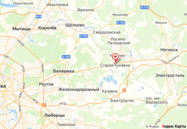 Расположение объекта на карте